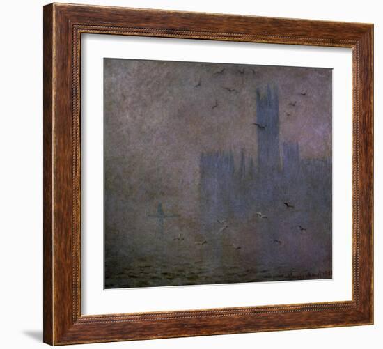 Houses of Parliament, Seagulls, 1904-Claude Monet-Framed Art Print