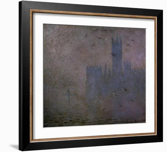 Houses of Parliament, Seagulls, 1904-Claude Monet-Framed Art Print