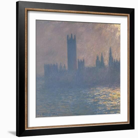 Houses of Parliament, Sunlight Effect (Le Parlement, Effet De Solei), 1903-Claude Monet-Framed Giclee Print