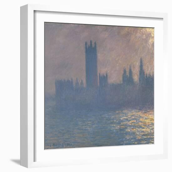 Houses of Parliament, Sunlight Effect (Le Parlement, Effet De Solei), 1903-Claude Monet-Framed Giclee Print