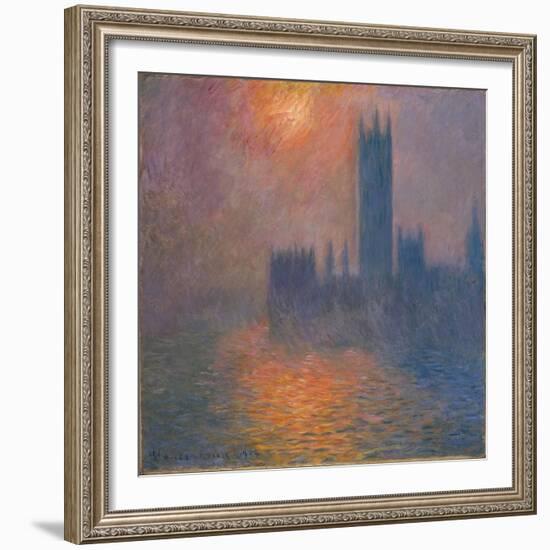 Houses of Parliament, sunset, 1904-Claude Monet-Framed Giclee Print