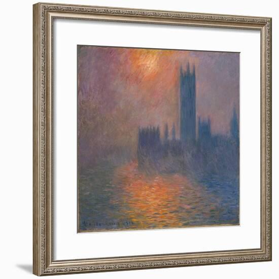 Houses of Parliament, sunset, 1904-Claude Monet-Framed Giclee Print