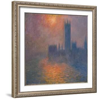 Houses of Parliament, sunset, 1904-Claude Monet-Framed Giclee Print