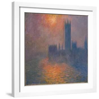 Houses of Parliament, sunset, 1904-Claude Monet-Framed Giclee Print