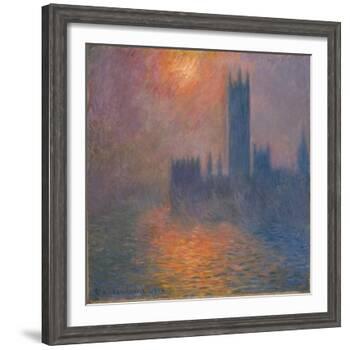 Houses of Parliament, sunset, 1904-Claude Monet-Framed Giclee Print