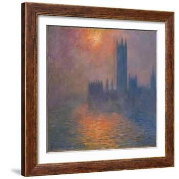 Houses of Parliament, sunset, 1904-Claude Monet-Framed Giclee Print