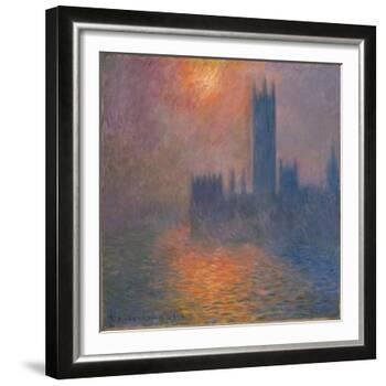 Houses of Parliament, sunset, 1904-Claude Monet-Framed Giclee Print