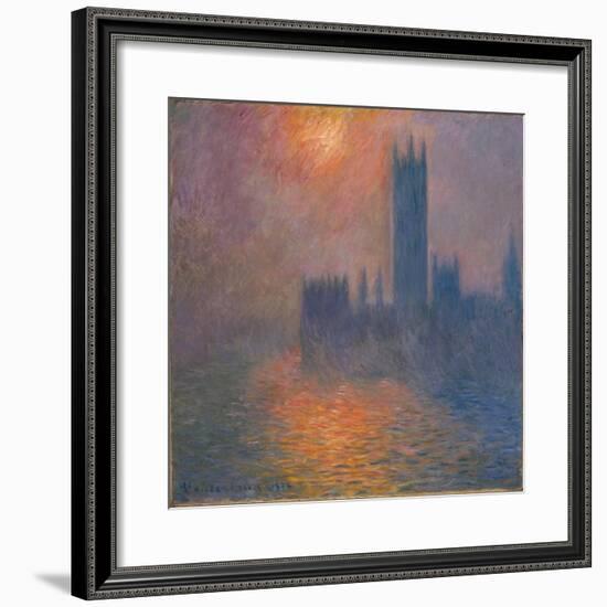 Houses of Parliament, sunset, 1904-Claude Monet-Framed Giclee Print