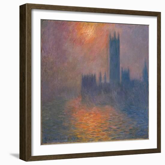 Houses of Parliament, sunset, 1904-Claude Monet-Framed Giclee Print