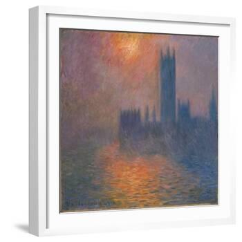 Houses of Parliament, sunset, 1904-Claude Monet-Framed Giclee Print