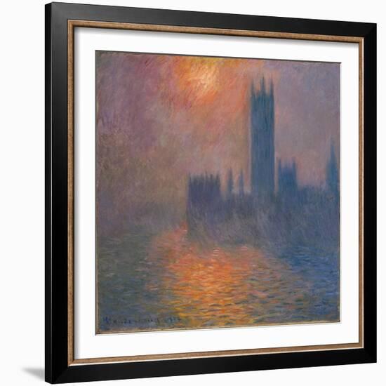 Houses of Parliament, sunset, 1904-Claude Monet-Framed Premium Giclee Print