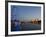 Houses of Parliament, Westminster and London Eye at Dusk, London, England, United Kingdom, Europe-Charles Bowman-Framed Photographic Print