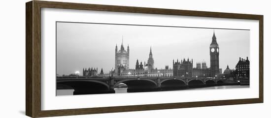 Houses of Parliament Westminster Bridge and Big Ben London England-null-Framed Photographic Print