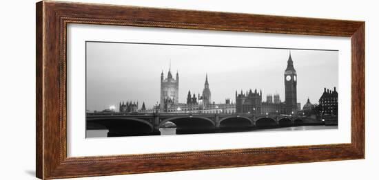 Houses of Parliament Westminster Bridge and Big Ben London England-null-Framed Photographic Print