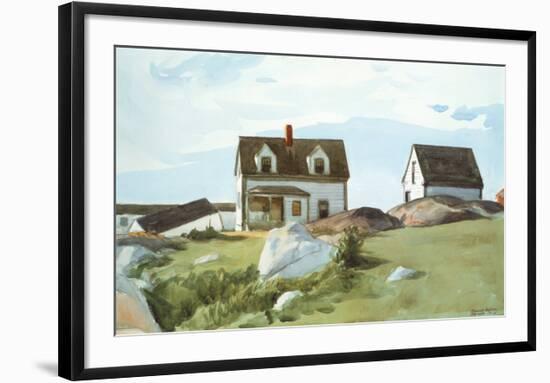 Houses Of Squam Light-Edward Hopper-Framed Art Print