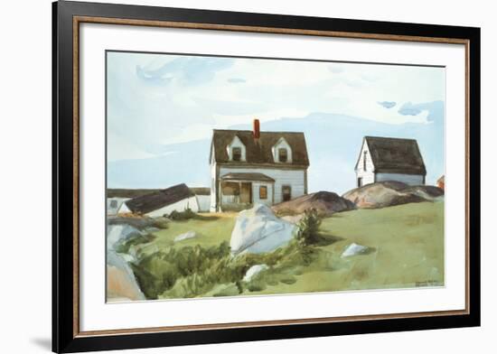 Houses Of Squam Light-Edward Hopper-Framed Art Print