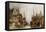 Houses of the Franc Bateliers and Church of St. Nicholas on the Canal at Ghent-William Callow-Framed Premier Image Canvas