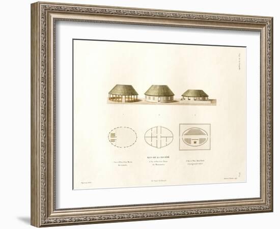 Houses of the Society Islands-Ambroise Tardieu-Framed Giclee Print