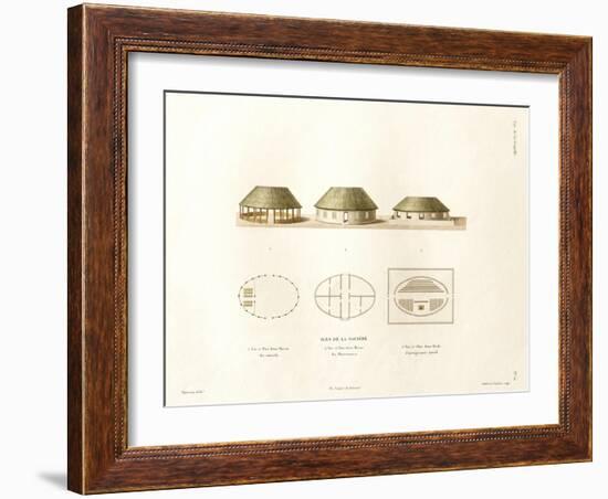 Houses of the Society Islands-Ambroise Tardieu-Framed Giclee Print