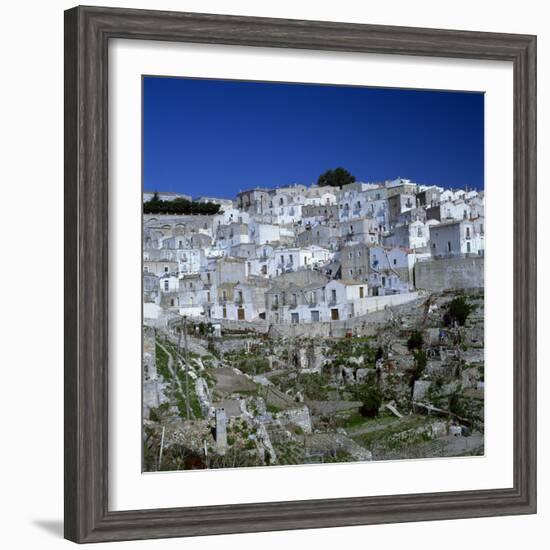 Houses of the Village of Monte Sant Angelo in Puglia, Italy, Europe-Tony Gervis-Framed Photographic Print