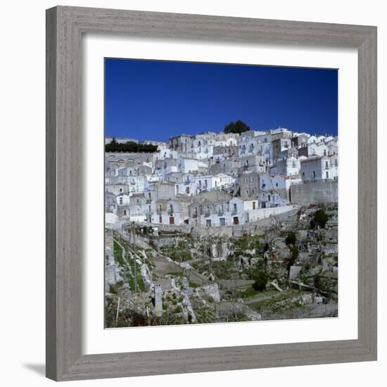 Houses of the Village of Monte Sant Angelo in Puglia, Italy, Europe-Tony Gervis-Framed Photographic Print