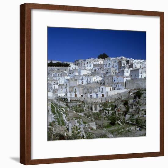 Houses of the Village of Monte Sant Angelo in Puglia, Italy, Europe-Tony Gervis-Framed Photographic Print