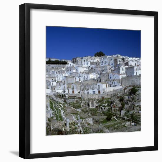 Houses of the Village of Monte Sant Angelo in Puglia, Italy, Europe-Tony Gervis-Framed Photographic Print