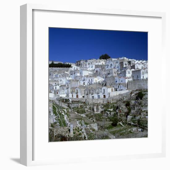 Houses of the Village of Monte Sant Angelo in Puglia, Italy, Europe-Tony Gervis-Framed Photographic Print