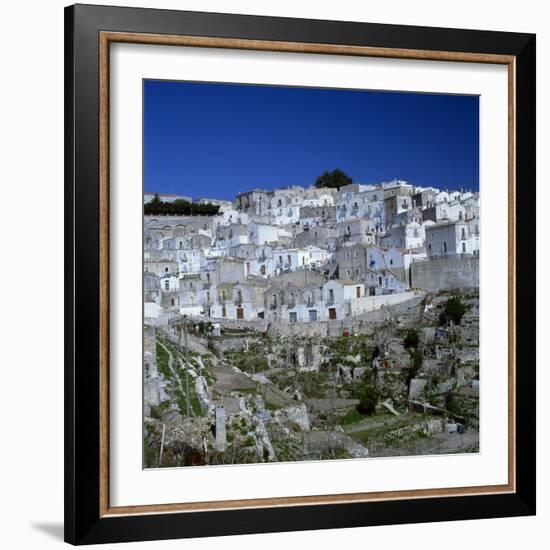 Houses of the Village of Monte Sant Angelo in Puglia, Italy, Europe-Tony Gervis-Framed Photographic Print