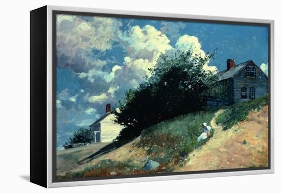 Houses on a Hill, 1879-Winslow Homer-Framed Premier Image Canvas