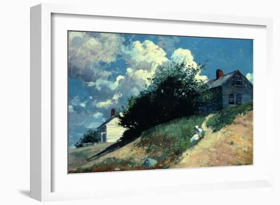 Houses on a Hill, 1879-Winslow Homer-Framed Giclee Print