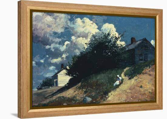 Houses on a Hill, 1879-Winslow Homer-Framed Premier Image Canvas
