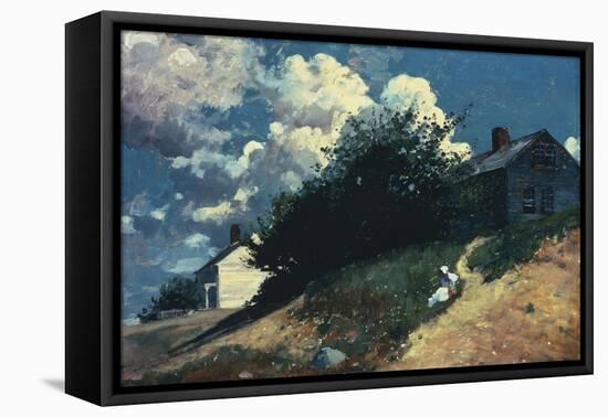 Houses on a Hill, 1879-Winslow Homer-Framed Premier Image Canvas