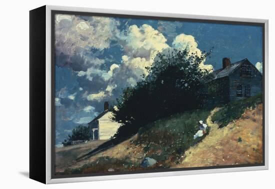 Houses on a Hill, 1879-Winslow Homer-Framed Premier Image Canvas