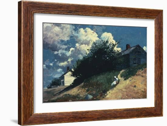 Houses on a Hill, 1879-Winslow Homer-Framed Giclee Print