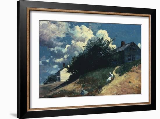 Houses on a Hill, 1879-Winslow Homer-Framed Giclee Print