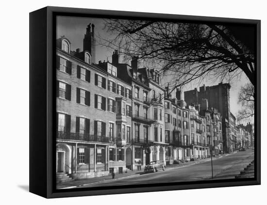 Houses on Beacon Street-Walter Sanders-Framed Premier Image Canvas