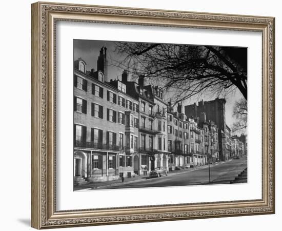 Houses on Beacon Street-Walter Sanders-Framed Photographic Print