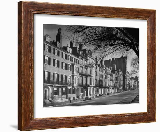 Houses on Beacon Street-Walter Sanders-Framed Photographic Print