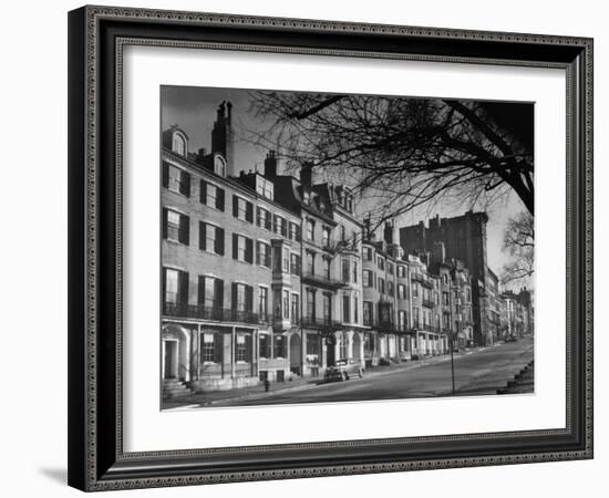 Houses on Beacon Street-Walter Sanders-Framed Photographic Print