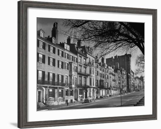 Houses on Beacon Street-Walter Sanders-Framed Photographic Print