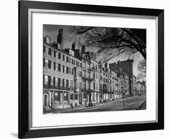 Houses on Beacon Street-Walter Sanders-Framed Photographic Print