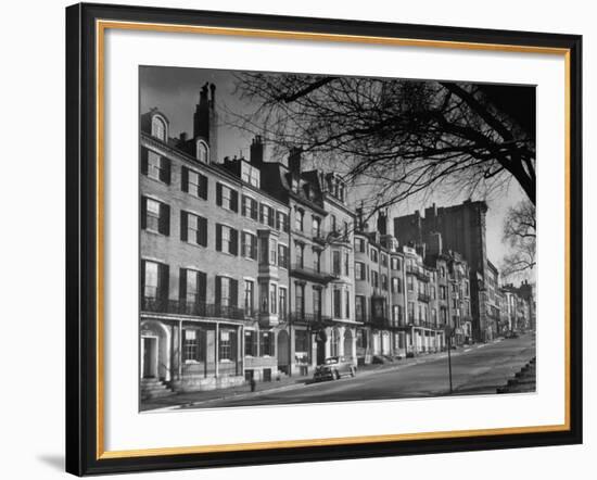 Houses on Beacon Street-Walter Sanders-Framed Photographic Print