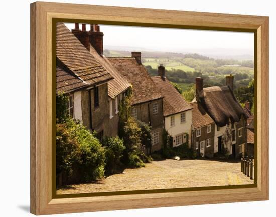 Houses on Gold Hill, Shaftesbury, United Kingdom-Glenn Beanland-Framed Premier Image Canvas