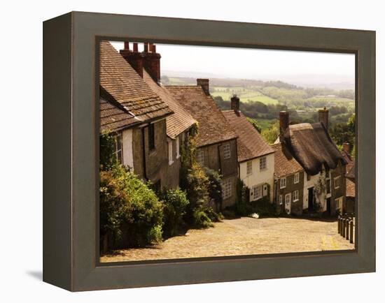 Houses on Gold Hill, Shaftesbury, United Kingdom-Glenn Beanland-Framed Premier Image Canvas