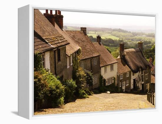 Houses on Gold Hill, Shaftesbury, United Kingdom-Glenn Beanland-Framed Premier Image Canvas