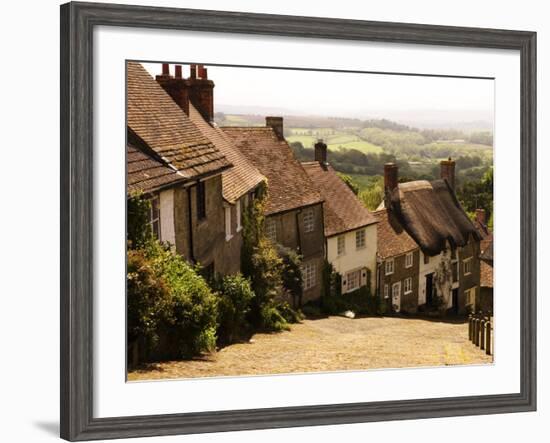 Houses on Gold Hill, Shaftesbury, United Kingdom-Glenn Beanland-Framed Photographic Print