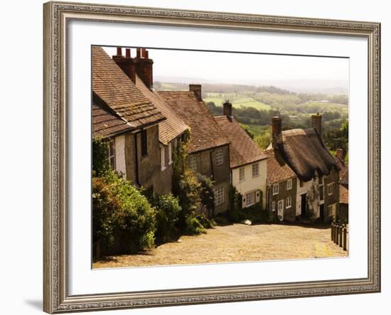 Houses on Gold Hill, Shaftesbury, United Kingdom-Glenn Beanland-Framed Photographic Print