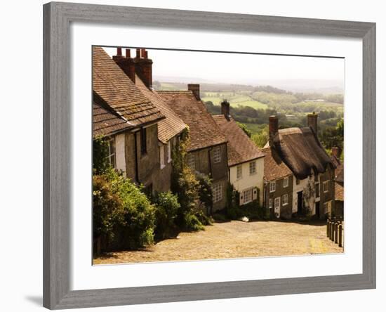 Houses on Gold Hill, Shaftesbury, United Kingdom-Glenn Beanland-Framed Photographic Print