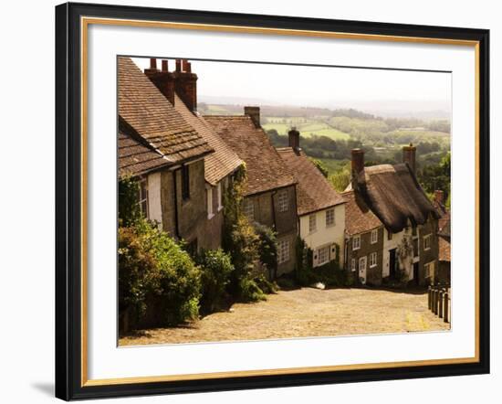 Houses on Gold Hill, Shaftesbury, United Kingdom-Glenn Beanland-Framed Photographic Print